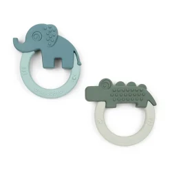 Clearance Biderangle 2 stk Deer friends Grøn/Blå Bideringe & Rangler