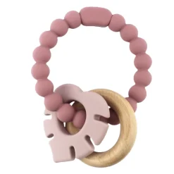 Biderangle i silikone m. træ og blad vedhæng Bideringe & Rangler