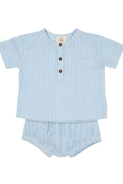 Bæk og bølge baby set - SKY BLUE Shortssæt