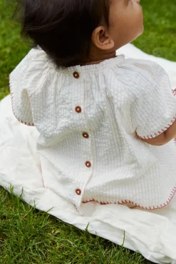 Online Bæk og bølge babyset m. broderi - BERRY Bodysæt