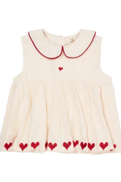 Best Bæk og bølge bluse m. hjerter - DUSTY ROSE Bluser