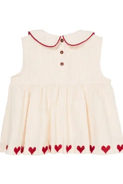 Best Bæk og bølge bluse m. hjerter - DUSTY ROSE Bluser