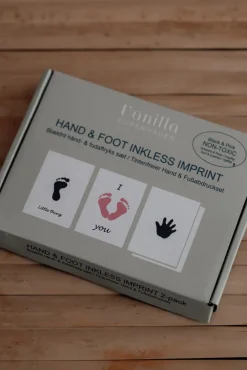 New Blækfri hånd og fodaftryk- 2-pak - Lyserød/Sort Hånd- & Fodaftryk