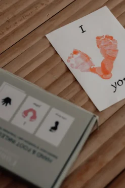 New Blækfri hånd og fodaftryk- 2-pak - Lyserød/Sort Hånd- & Fodaftryk