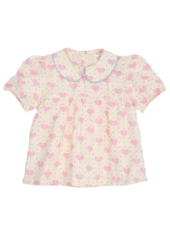 Online Bluse m. hjerter - HEART AOP T-Shirts & Toppe|Skjorter