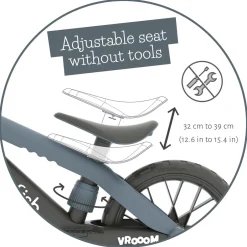 Best BMXie Vrooom balancecykel - Anthracite Løbecykler & Cykler