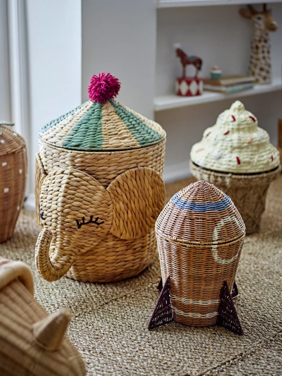 Best Bobo Kurv m/låg, Natur, Vandhyacint Børn Kurve