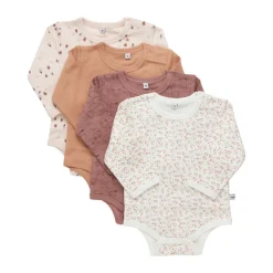 Sale Body Langærmet Med Print 4-Pak - 433 Multipack|Bodystocking Langærmet