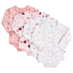 Sale Body Langærmet Med Print 4-Pak - 501 Multipack|Bodystocking Langærmet