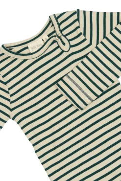 New Body ls - Dark Sea/Off White Bodystocking Langærmet