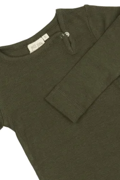 Outlet Body ls - Green Leaf Bodystocking Langærmet