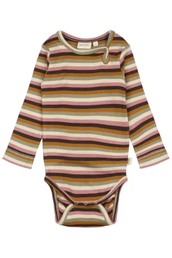 Sale Body ls striber - Nostalgic Rose Multi Stripe Bodystocking Langærmet