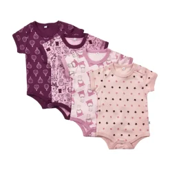 Bodystocking 4-pak - 600/Lilac Bodystocking Kortærmet|Multipack