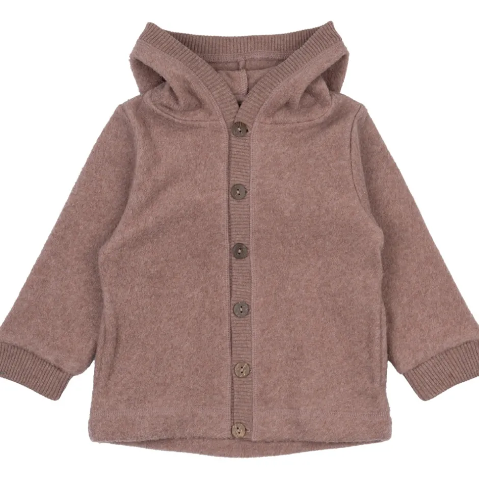 Hot Bomuld Fleece Cardigan med hætte - BURLWOODME Softshell & Fleece
