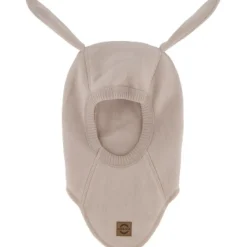 Clearance Bomulds elefanthue med lange ører - WARM TAUPE Elefanthuer & Huer