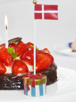 Discount Bordflag, stor pakke i blå Børn Fødselsdagstoge