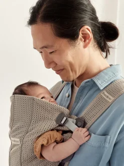 Discount Bæresele Mini - 3D-mesh, Grå beige Bæreseler & Vikler