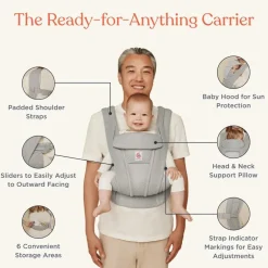 Discount Bæresele, Omni Deluxe, Mesh - Natural Beige Bæreseler & Vikler