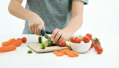 Børnekokkeknivsæt - grøn/blå Bestik