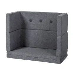 Sale Børnesofa, firkantet - mørkegrå/sortgrå knap Børn Tumlemøbler