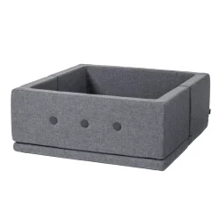 Sale Børnesofa, firkantet - mørkegrå/sortgrå knap Børn Tumlemøbler