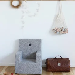 New Børnestol XL - lysegrå/mørkegrå knap Børn Tumlemøbler