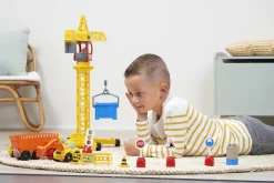 Online Byggeplads m/kran + køretøjer & figurer Legetøjsbiler