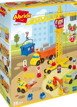 Online Byggeplads m/kran + køretøjer & figurer Legetøjsbiler