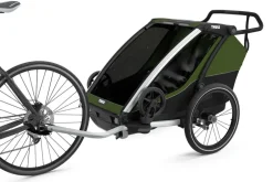 Sale Chariot Cab 2 - cypres green Søskende/Tvillingevogne|Cykelvogne