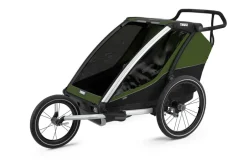 Sale Chariot Cab 2 - cypres green Søskende/Tvillingevogne|Cykelvogne