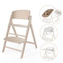 Clearance Clik&Fold 4in1 SET All Natural Dark - dark natural Børn Højstole Med Tilbehør