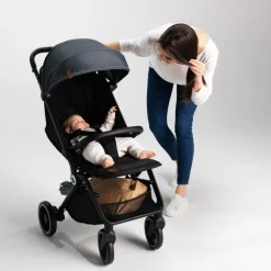 Outlet Cloe klapvogn - black onyx Klapvogne Med Flade Sæder|Rejseklapvogne