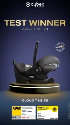 Outlet Cloud T i-Size PLUS inkl. base - mirage grey Autostole 40-87 Cm (0-15 Mdr.)