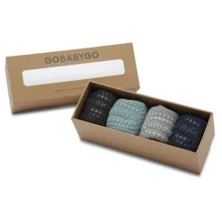 Combo box - Bomuld - GR/BL/NA Skridsikre Strømper