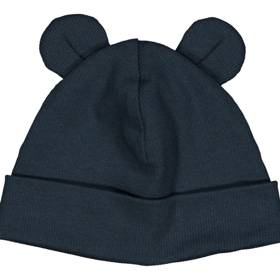 Best Cozy me rib beane med ører - Night blue Elefanthuer & Huer