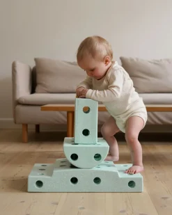 Sale Curiosity Set Ocean Mint / Forest Green Store Byggesæt|Tumlemøbler