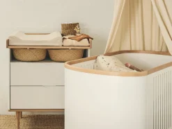 Curve babyseng - hvid/eg Børn Tremmesenge