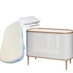 Online Curve babyseng sampak. - hvid/eg Børn Tremmesenge