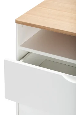 Best Curve puslekommode - hvid/eg Børn Pusleborde|Pusleborde