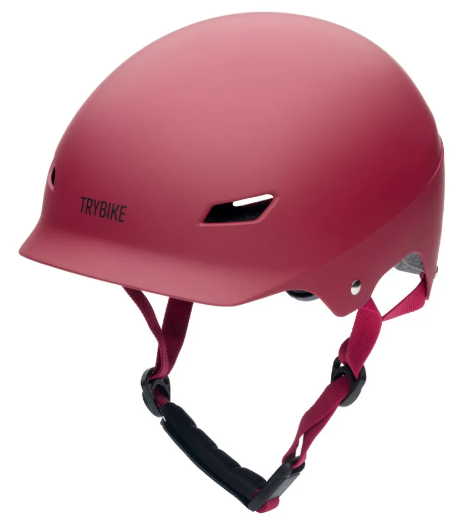 Discount Cykelhjelm med retrolook - vintagerød S/M Cykelhjelme & Tilbehør|Cykelstole & Hjelme