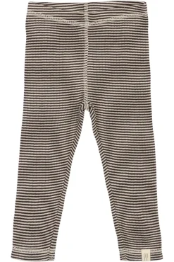 Outlet Dante Uld Leggings - Coffee Bean/Dark Off White Uldunderdele|Leggings