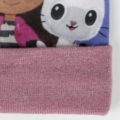 Hot 2-Delt Hue og vante sæt - Gabby's Dollhouse - LRØD/LILLA Luffer & Vanter|Elefanthuer & Huer