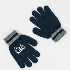 Best 2-Delt Hue og vante sæt - Lion King - GRÅ/BLÅ Luffer & Vanter|Elefanthuer & Huer