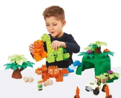 Hot Dinoland m/køretøj & figurer Små Byggesæt