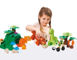 Hot Dinoland m/køretøj & figurer Små Byggesæt