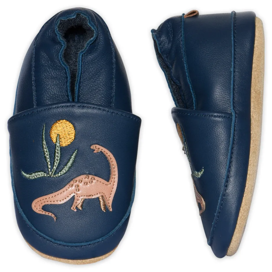 Hot Dinosaur læder hjemmesko - Navy Academy Hjemmesko