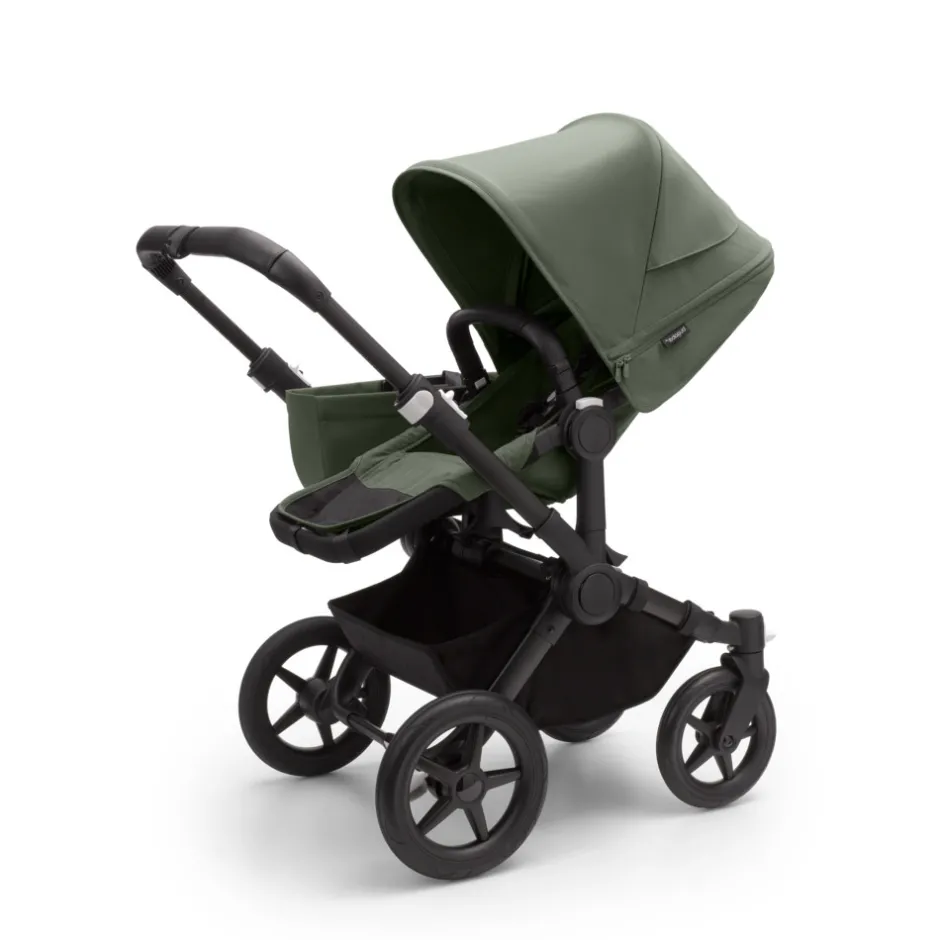 Clearance Donkey 5 mono complete - forest green/black stel Søskende/Tvillingevogne|Kombivogne Med Ergonomiske Sæder