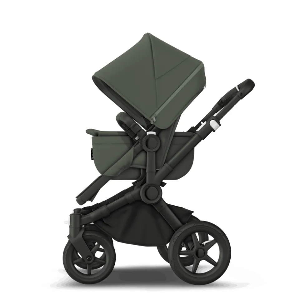 Clearance Donkey 5 mono complete - forest green/black stel Søskende/Tvillingevogne|Kombivogne Med Ergonomiske Sæder