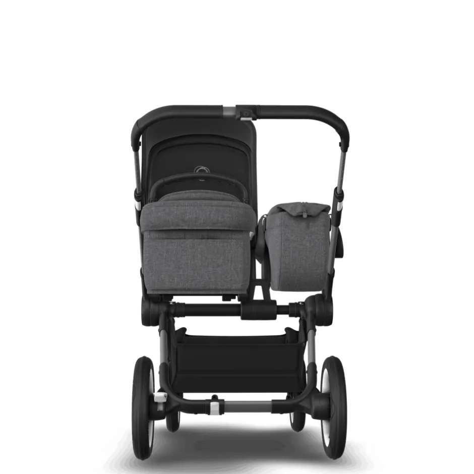 Discount Donkey 5 mono complete - grey melange/graphite stel Søskende/Tvillingevogne|Kombivogne Med Ergonomiske Sæder