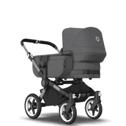Discount Donkey 5 mono complete - grey melange/graphite stel Søskende/Tvillingevogne|Kombivogne Med Ergonomiske Sæder